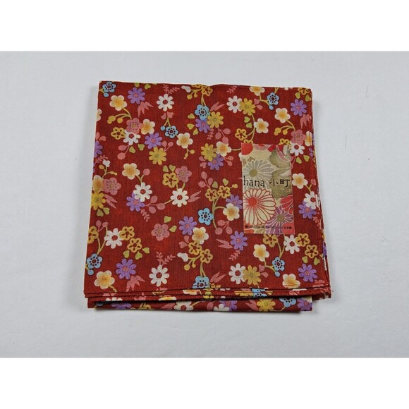 Hana Floral Handkerchief Neckerchief Bandana Scarf - Picture 1 of 2